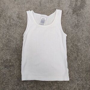 Tommy Hilfiger Girl's White Ribbed Tank Top Size Youth XS 100% Cotton